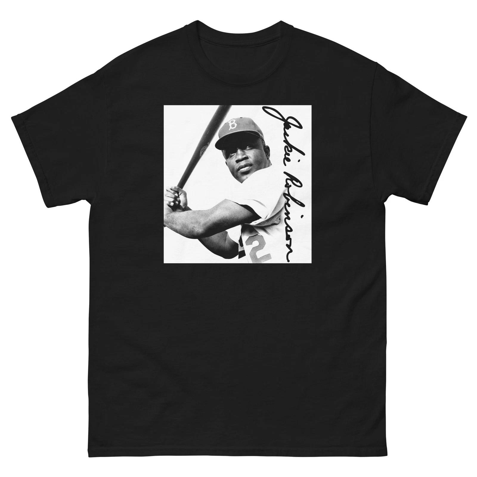 

Jackie Robinson Graphic 100% Cotton T-shirt Mens Tees Top Unisex classic tee L