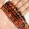 6 8 10 MM  Matte Natural Stone Beads Polished Blue Stripes Agates Stone Beads Diy Spacer Loose Beads for Jewelry Making Bracelet