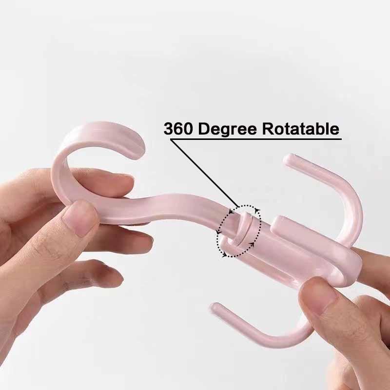 JJYY 1Pcs Home Multifunctional Rotating Shoe Rack Balcony Drying Rack Tie Belt Bag Hook Outdoor Shoe Hat Drying Rack Hook