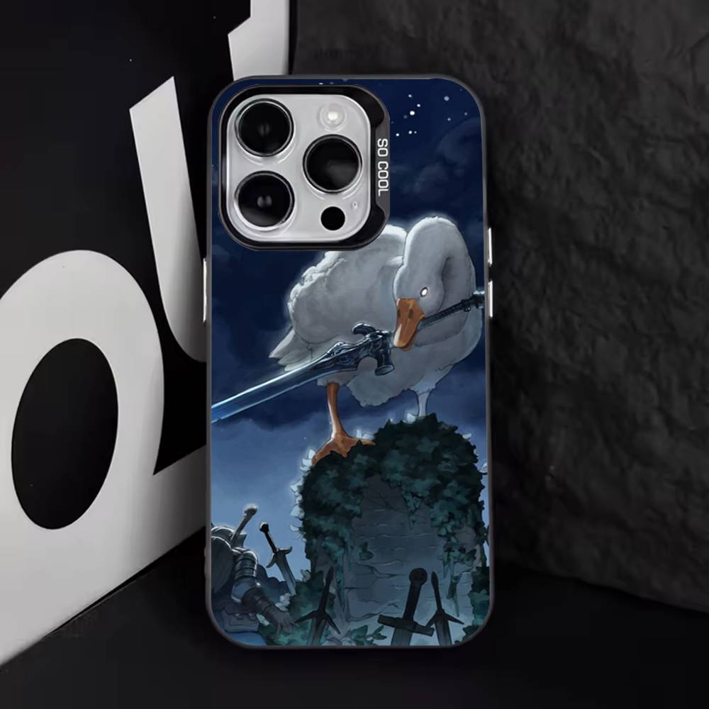 Funny D-Duck Cartoon For iPhone 11,12,13,14,15,16,17,Pro,Max,Plus,E,Air,Mini Phone Case IMD Matte Black