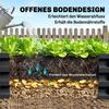 Garden Bed, Planter Box with Steel Housing, Grey, 120 X 120 X 30 Cm