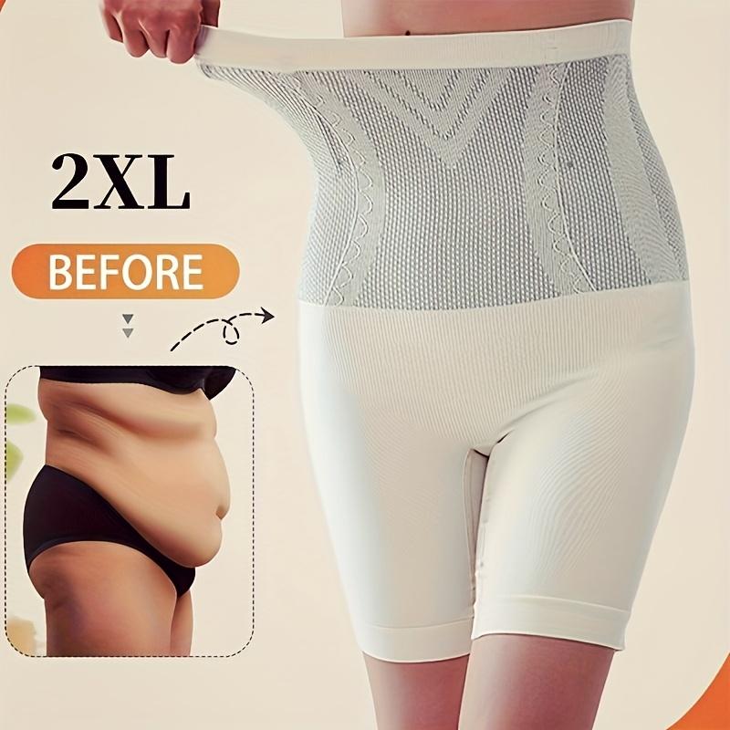 1XL-4XL Women's High-Waisted Seamless Shapewear Shorts - Tummy Control & Butt Lifting, Postpartum Recovery & Gym Workout Shorts