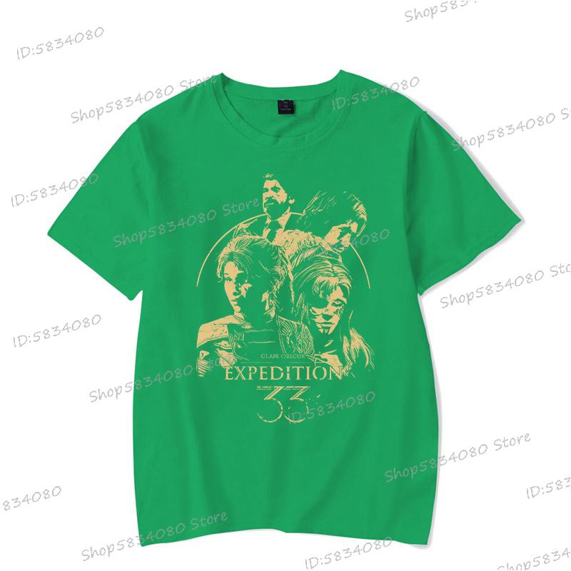 New Tshirt Clair Obscur Expedition 33 Game Fans Shortsleeved Tops Summer Unisex Clothes Gaming Apparel Gamer Graphic T Shirts