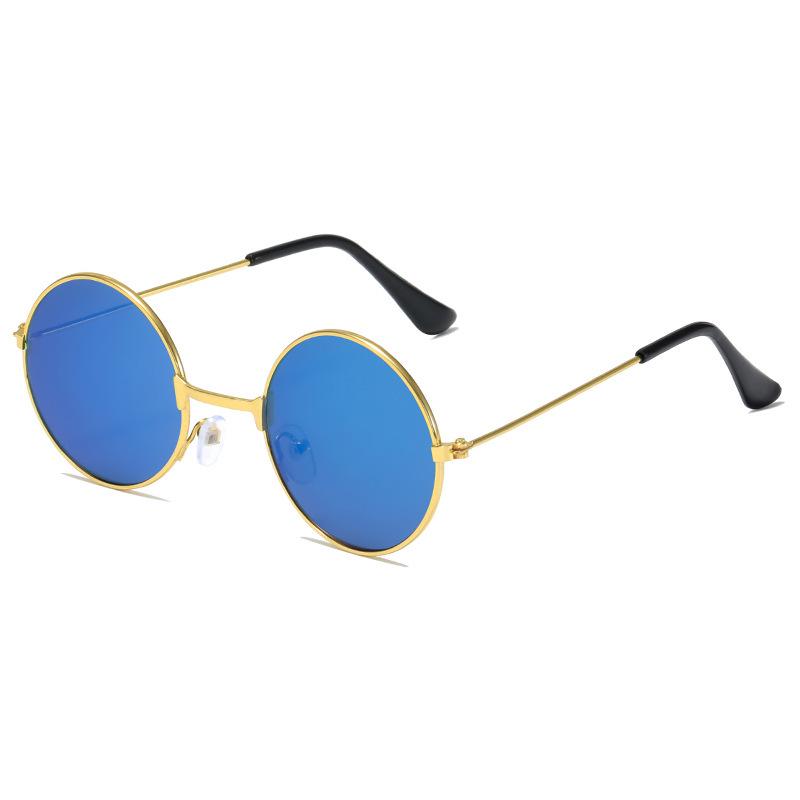 Set of 5 Black Round Harry Potter Sunglasses with Hyaluronic Acid Duck Metal, Perfect for Wedding Groomsmen and Lucky Cat Theme.