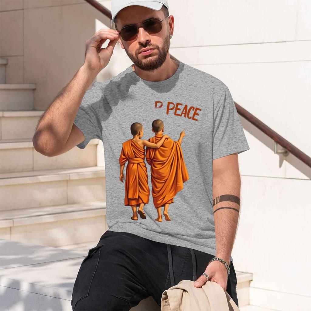 Walk For Peace T Shirt Buddhist Monks Compion Tshirt Unisex Unisex Pullover Printed Tshirt Caual Short Sve Male S 2026 New Model Sh