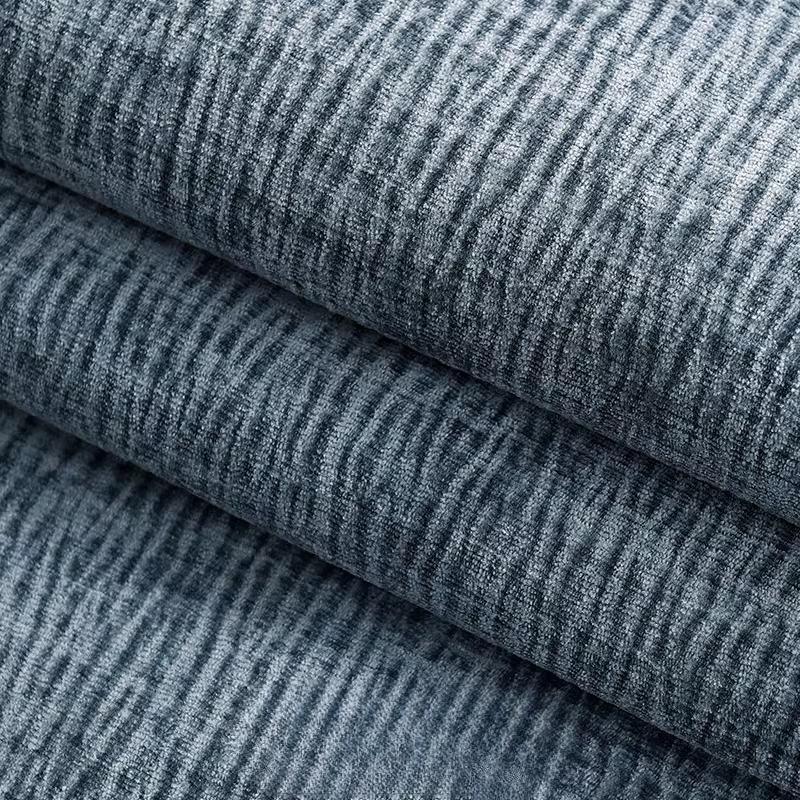 Thickened Plain Chenille Fabric Jacquard for Sewing Curtains Sofacovers Sewing Striped Pattern Textile Skin-friendly Textured