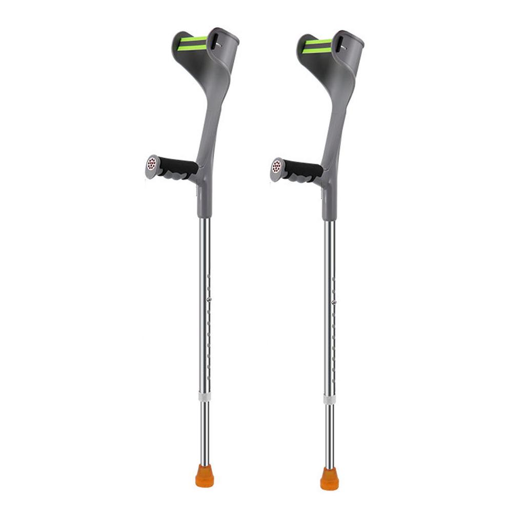Pár predlaktových bariel, Ergonomické skladacie predlaktové barle pre dospelých so zranením nohy, 10-úrovňovo nastaviteľná výška, Hliníkové barle na chôdzu