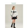 Children's Faux Fur Coat Winter New Style Girls' Faux Fox Fur Cardigan for Older Kids Cow Print Korean Style Faux Mink Fur Top