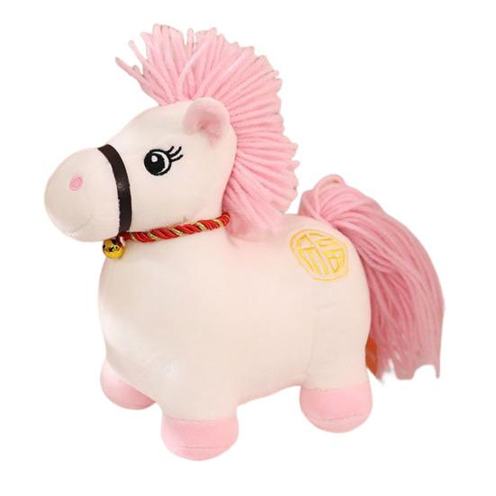 Plush Doll Animal Theme Exquisite Craftsmanship Adorable Horse Shaped Plush Toy 2026 New Year Holiday Party Decoration