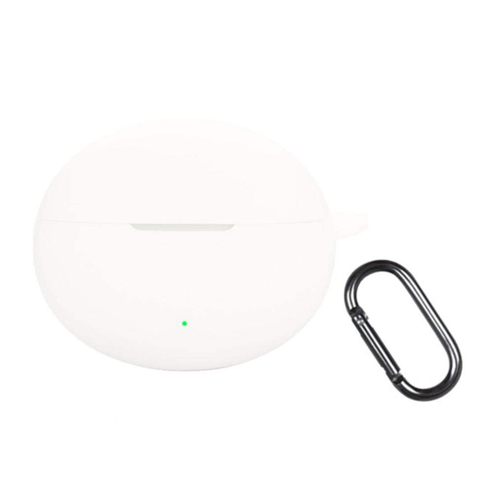 For Oppo Enco Free4 Silicone Case Wireless Earphones Protective Cover with Anti-Lost Buckle