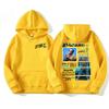 Rapper Blessd Sisabe Albüm Turu Tişörtlü Kapüşonlu Sweatshirt Erkek Kadın Moda Hip Hop Retro Sweatshirt Oversize Kapüşonlular