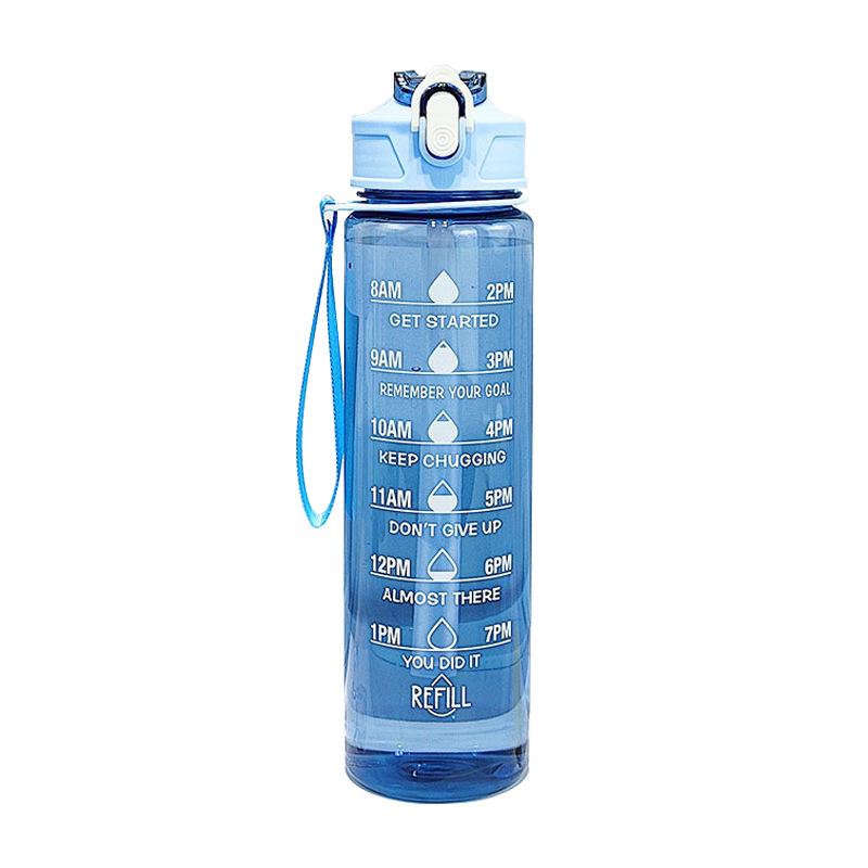2000ml Stylish Women's Water Bottle with Straw & Scale - Portable for Outdoor & Sports