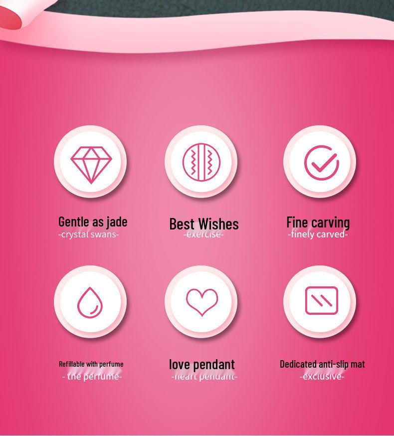 Elegance Swan Couple Car Ornaments - High-End Perfume Decor for Center Console