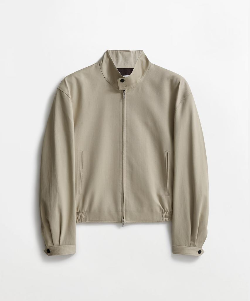 LMOOD Underlay Cotton Harrington Jacket Ash Beige