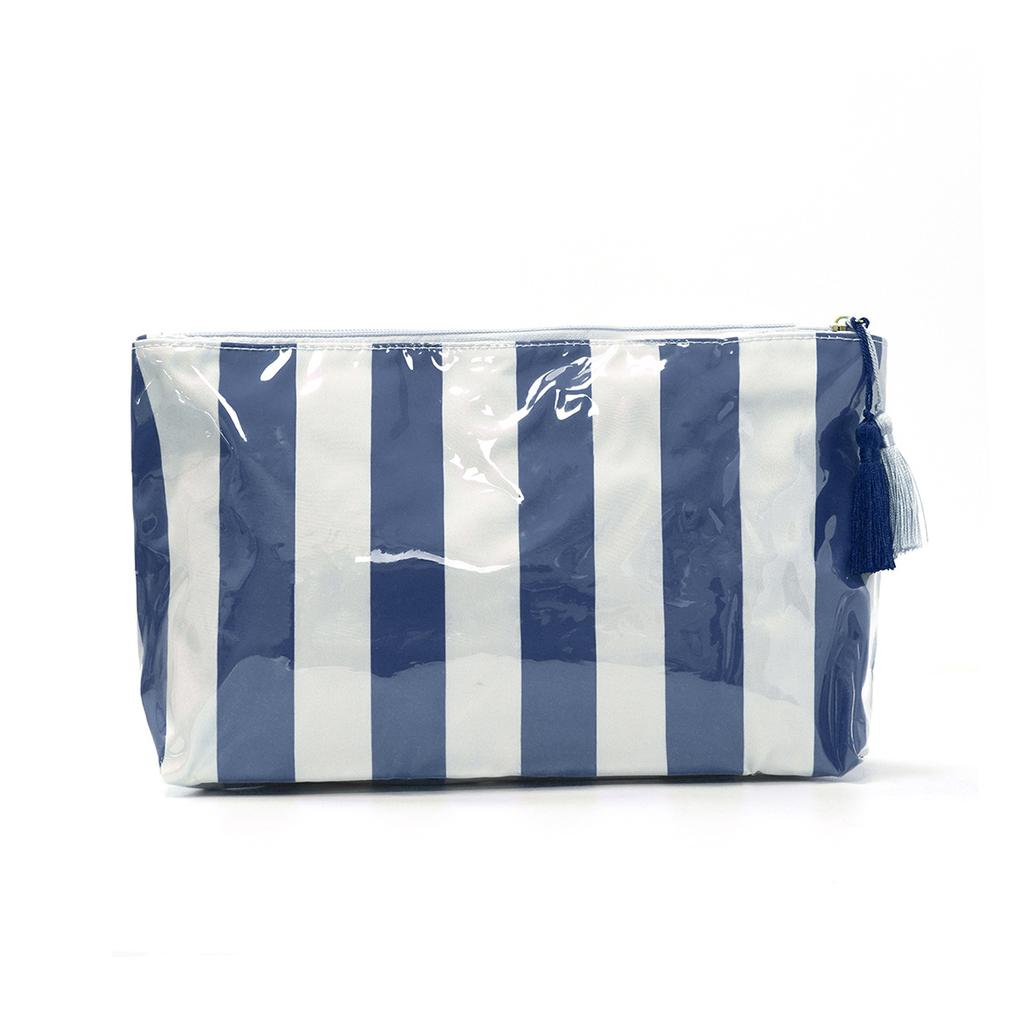 Cross-border Striped Cosmetic Bag High-value Large-capacity Cosmetic Storage Bag Contrasting Color Travel Portable Cosmetic Bag