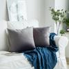 Decorative Pillowcase, Dark Gray Velvet