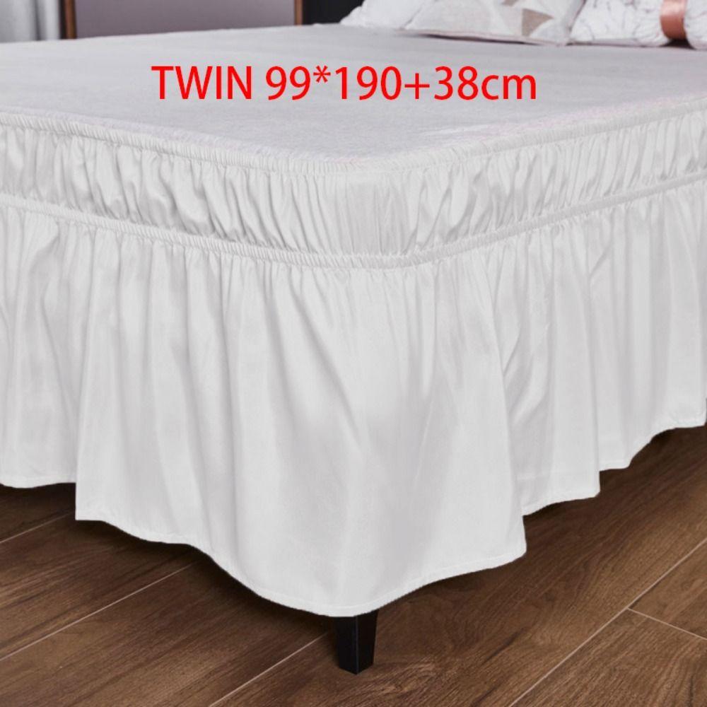 Elastic Bed Skirt Polyester Bed Side Skirt Accessories Bed Ruffles  Bedroom