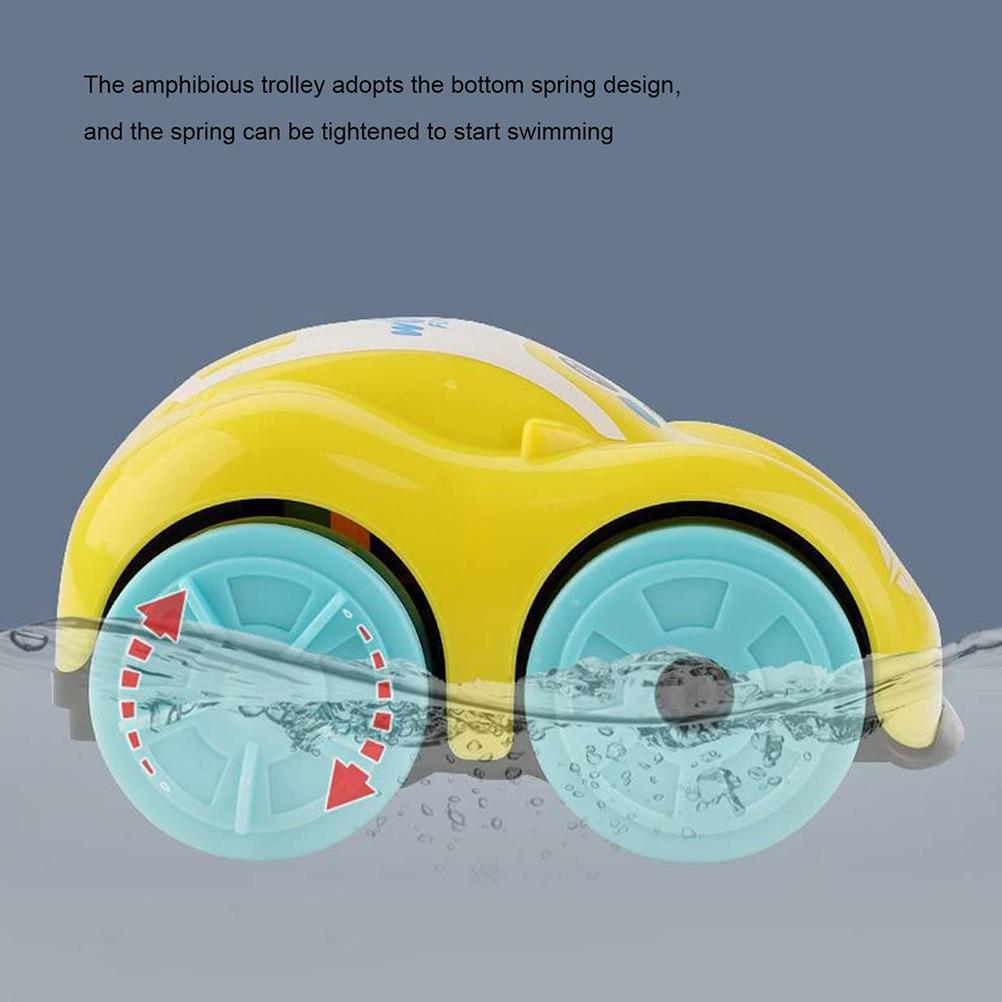 Amphibious Cartoon Car Bath Toy Children"s Car Bath Amphibious Vehicle Water Toy