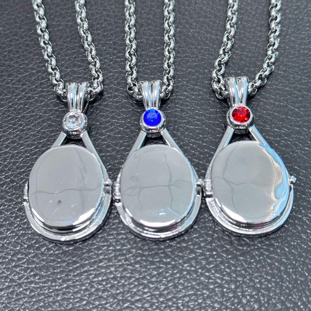 Red Sand Imprint Mermaid Shell Pendant Necklace