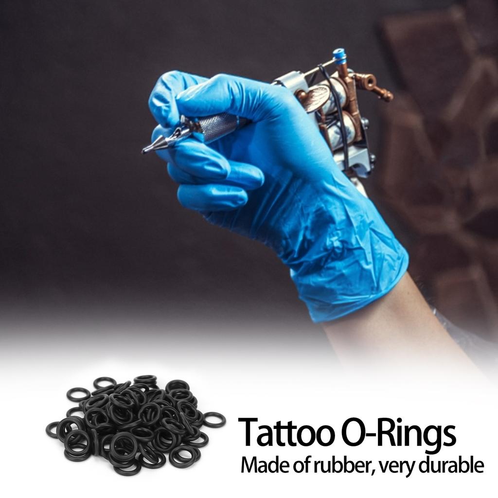 100 Pcs Tattoo ORings Elastic Rubber Tattoo Tool Supplies for Tattoo Motor Machine