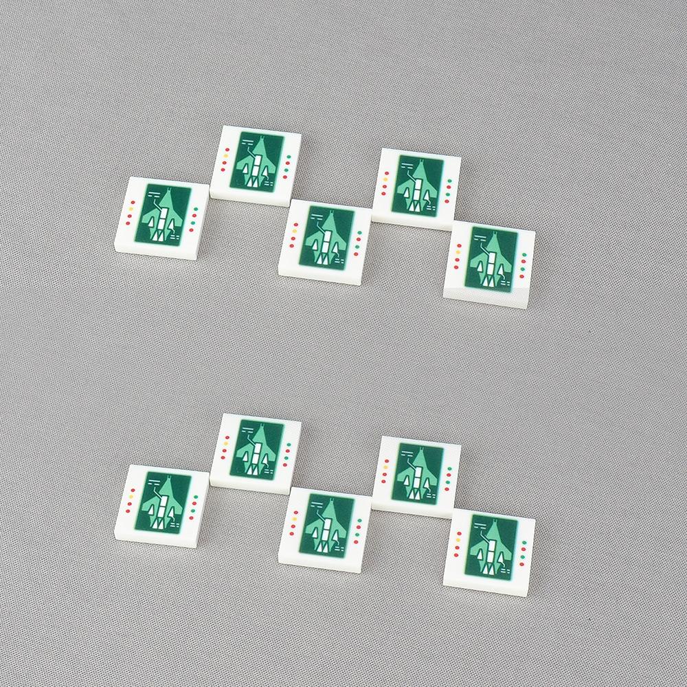 Non-Toxic Moc 10Pcs Printed 3068Pb War Plane Pattern Building Blocks 3068 Airplane Game Scene Wall Decor Diy Tile Bricks Particle Toy Gift