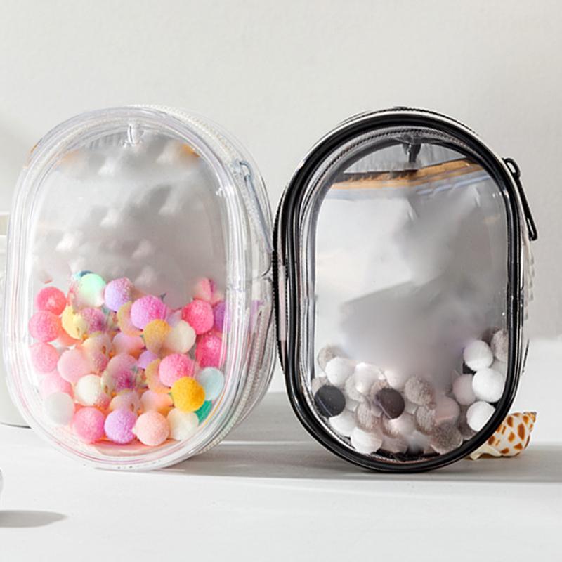 Sac de poupée en peluche de 10Cm, sac de poupée en coton Transparent en Pvc, pochette d'affichage transparente, mallette de rangement transparente pour poupées de dessin animé