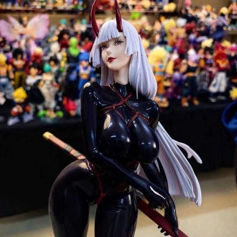 Senji Muramasa Latex Suit Anime Girl Figure GK Statue 2D Beauty Figure Model Collection Desktop Ornament Present Collectible Model