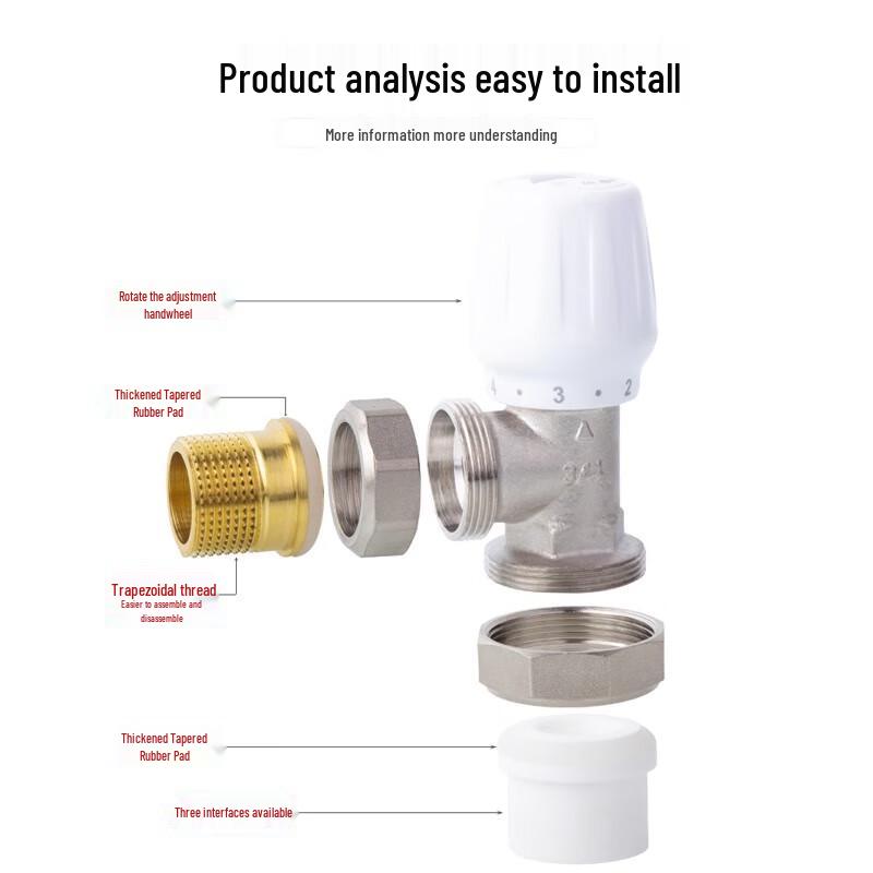 Runhong Brass Thermostatic Radiator Valve