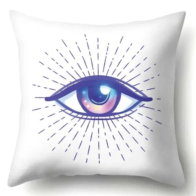Buddha Head Eye Print Cushion Cover Case Buddhism Decorative Pillow Cover Polyester Home Hotel Car Decoration Pillowcase 45X45CM