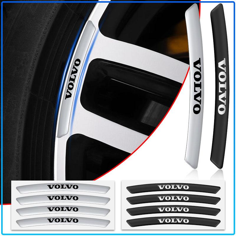 Aluminum Car Wheel Hub Badge Tire Rim Stickers Decoration Accessories Emblem For Volvo 240 C70 S40 S50 S60 S70 S80 S90 V40 V50 V60 V90 XC40 XC60 XC90