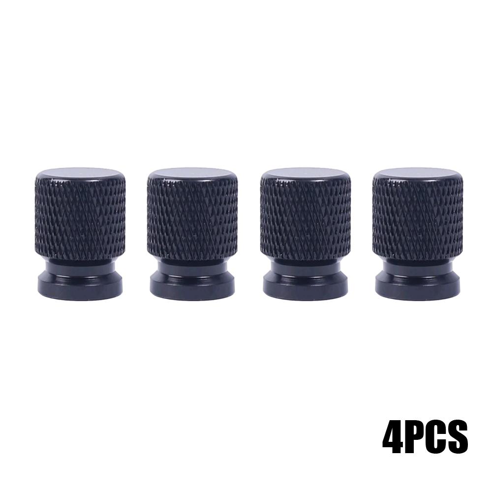 

4 шт. колпачки для вентилей шин, алюминиевые заглушки для автомобильных колес, колпачки для автомобильных стержней шин, чехлы для обода шин, универсальные внешние аксессуары для автомобиля чёрный