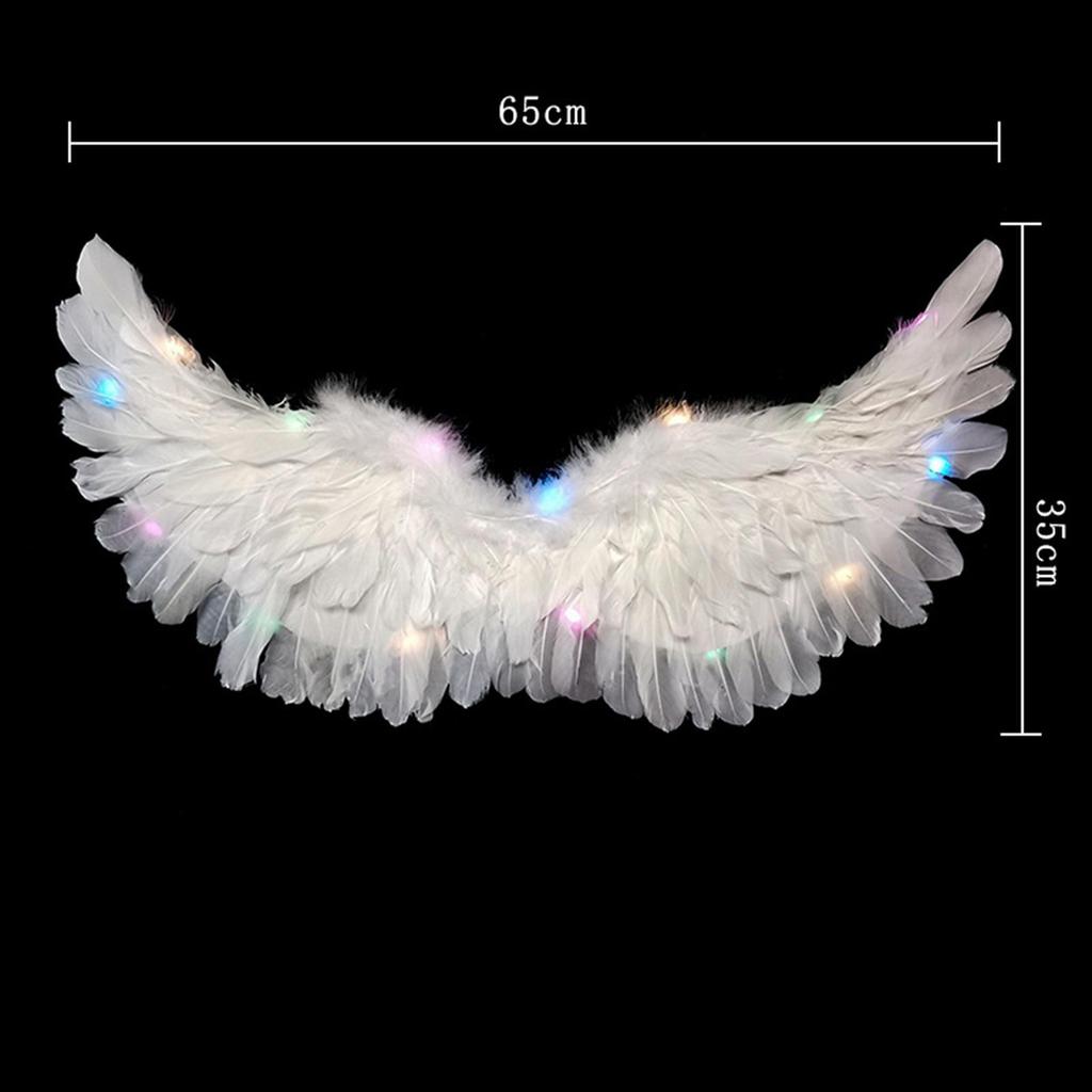Angel Wings Costume Dress up Decorative Wearable Feathered Fairy for Parades Role