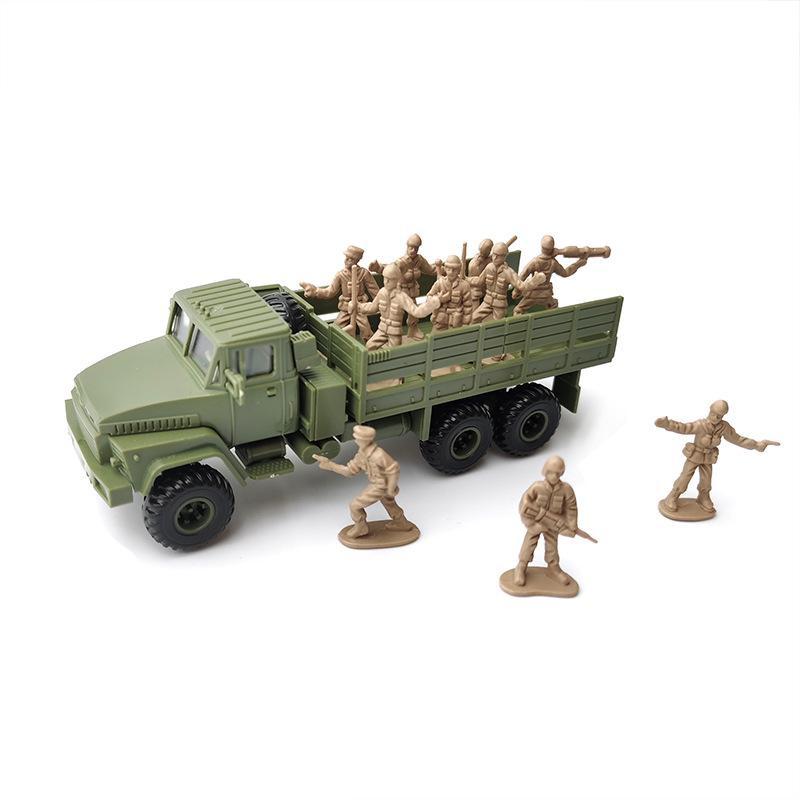 1:72 Scale Russian KrAZ-260 Tractor Military Vehicle Truck Toy Block Car Assembly Model Building Kit DIY Army Decor Collections