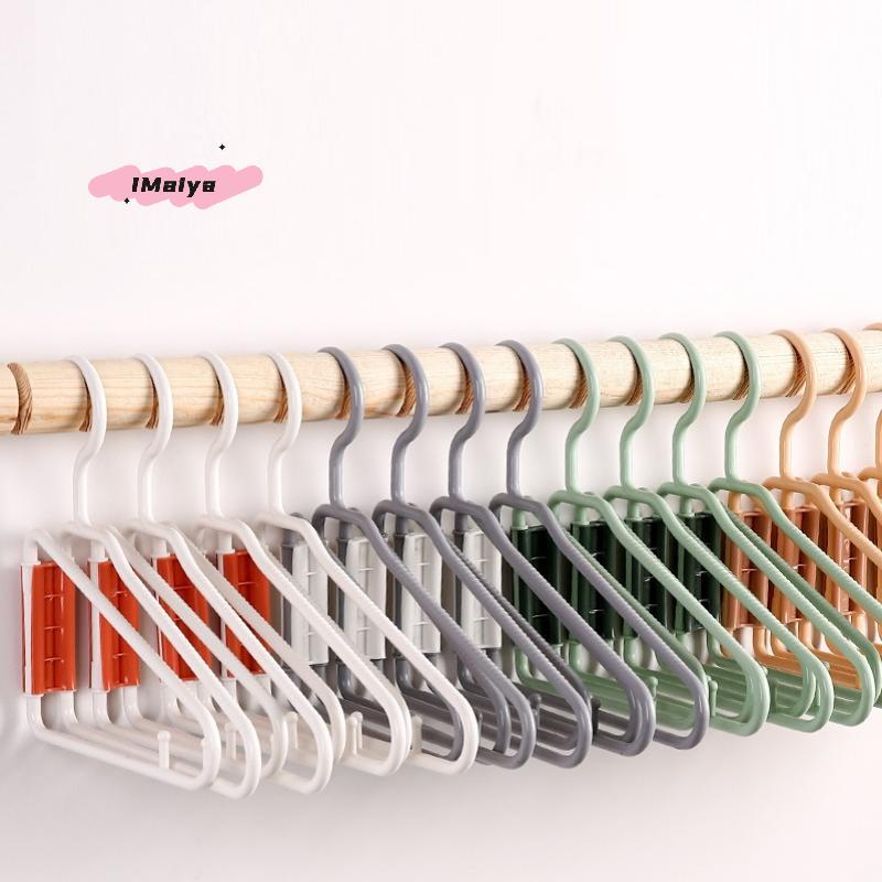 M-5Pcs Multifun Cloth Hanger Foldable Portable Travel Saving Space Ultra-Light Clothes Hangers For Home Business Trip Vacation