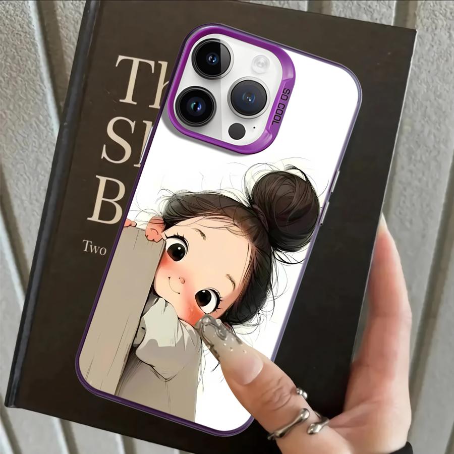 Case for iPhone 17 Pro Max XR 12 14 15 Plus 13 Pro XS Air 16 11 Back Phone Cover Cute Angry Girl