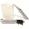 1 Stück Tragbares Teezubehör für Zuhause Filter Edelstahl Teebereiter Piping Design Teelöffel Brewer Langer Griff Metall Kreative Tasse