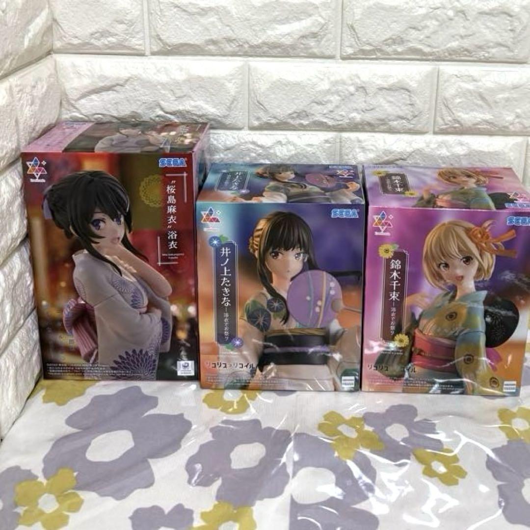 

[USED] Yukata Figures (3 Types): Sensoku Nishikigi, Takina Inoue, Mai Sakurajima