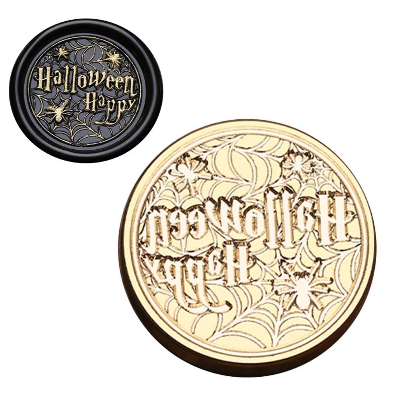 Pumpkins Sealing Wax Stamp Halloween Series Wax Seal Stamp Brass Head Seal Stamp for Scrapbooking Invitations Decoration