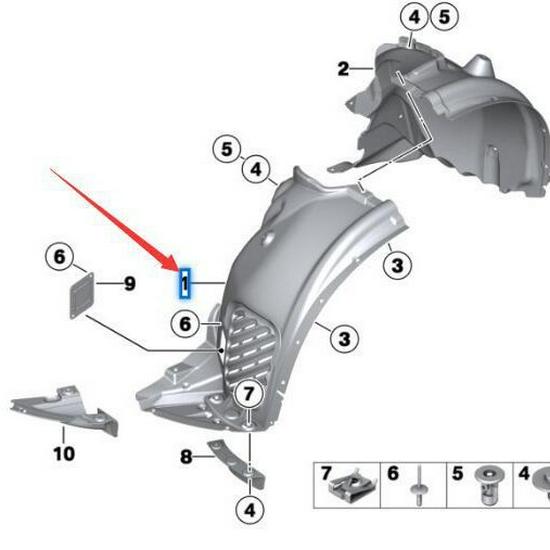BMW X3 F25 Front Wheel Liners (51717213641/51717213642)