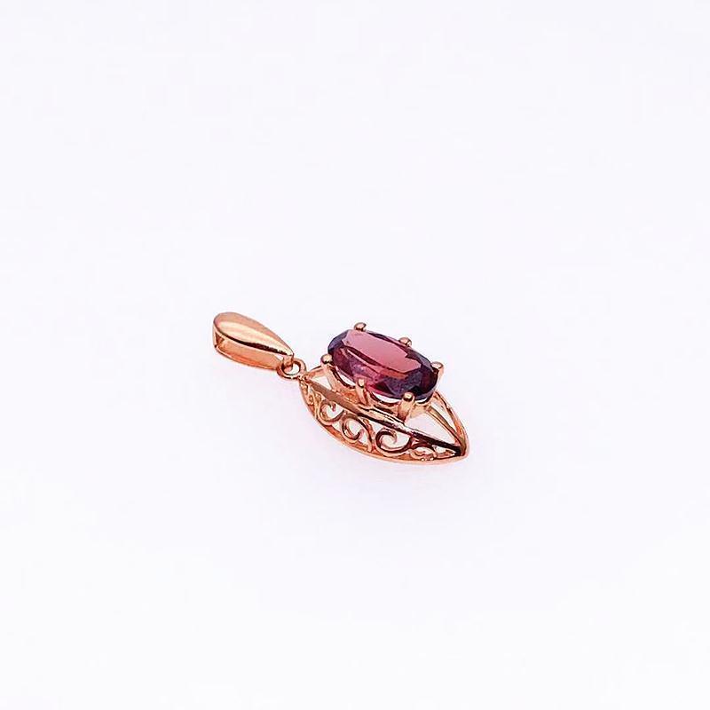 

Purple Gold Color Gold Fashion Personality Temperament Rose Gold Plated Inlaid Smoke Zircon Pendant Collarbone Chain