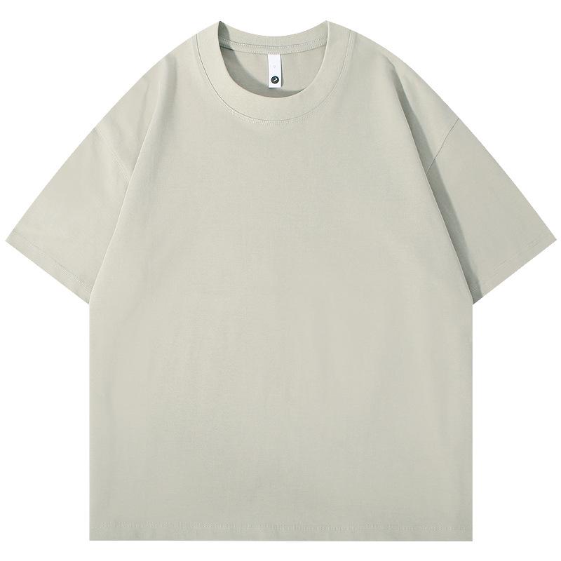 Unisex Heavyweight Cotton Short Sleeve T-Shirt - Black, White, Gray, Green