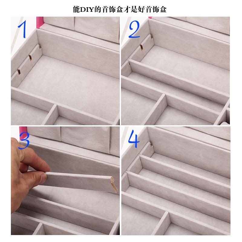 High Face Value Luxury Jewelry Storage Box Multifunction Earrings Necklace Rings Storage Box Pure Color Jewelry Display Boxes