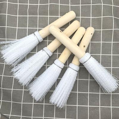 Wooden Handle White Silk Pot Brush, Dishwashing Pot Brush