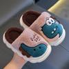 Children's Cotton Slippers for Winter, Boys' Dinosaur Indoor Home, Girls' Baby, Children's Anti Slip Parent-child Cotton Shoes