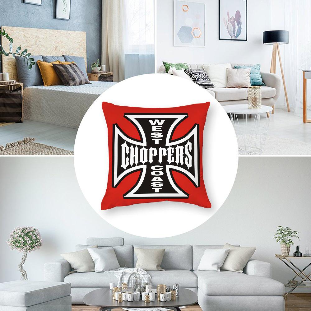 W-West Coast C-Choppers Pillow Case Short Plush Pillow Covers Sofa Decorative Gift Home Double-sided Printing Cushion Cover
