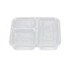 Shihua Disposable 3-Compartment Takeaway Food Containers with Lids (150 Sets)