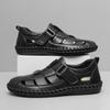 Hand-stitching Summer Sandals Genuine Leather Mens Casual Shoes Outdoor Non-slip Sandals  Hollow Male Beach Footwear Roman Shoes