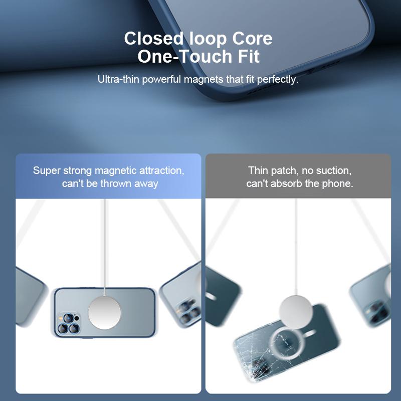 Glass Lens Magnetic Wireless Charging Case For iPhone 14 Plus 13 Pro MAX 12 Candy Color Silicon Bumper PC Transparent Cover