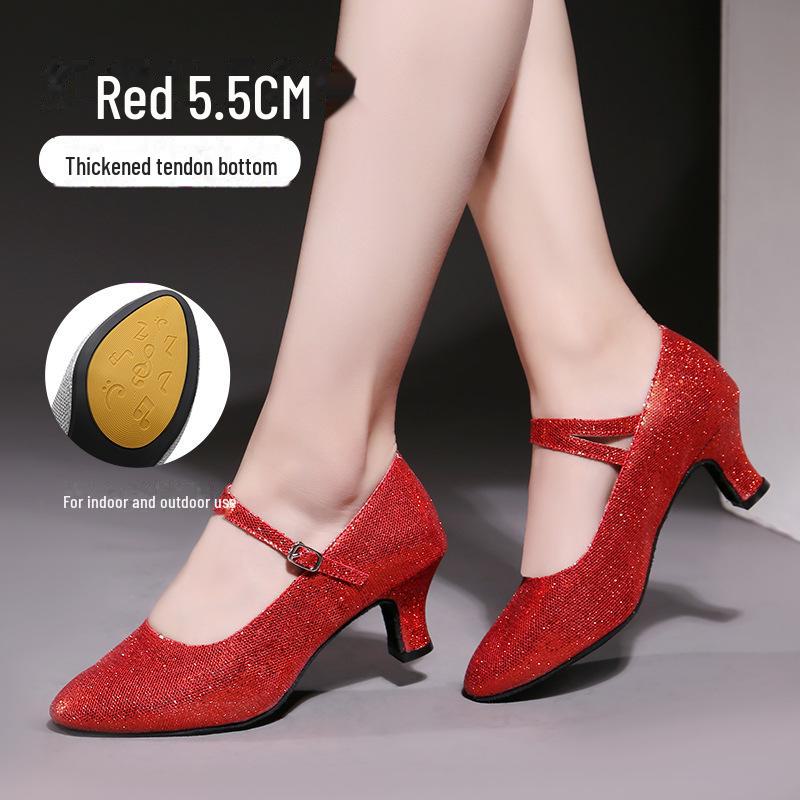 

Женская современная латиноамериканская обувь для бальных танцев на мягкой подошве 38