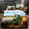 Boys Tractor Construction Cars Comfortable Duvet Quilt Cover Pillowcase Bedding Set Children Bedroom Decoration Home Textile
